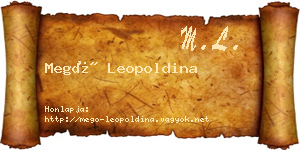 Megó Leopoldina névjegykártya